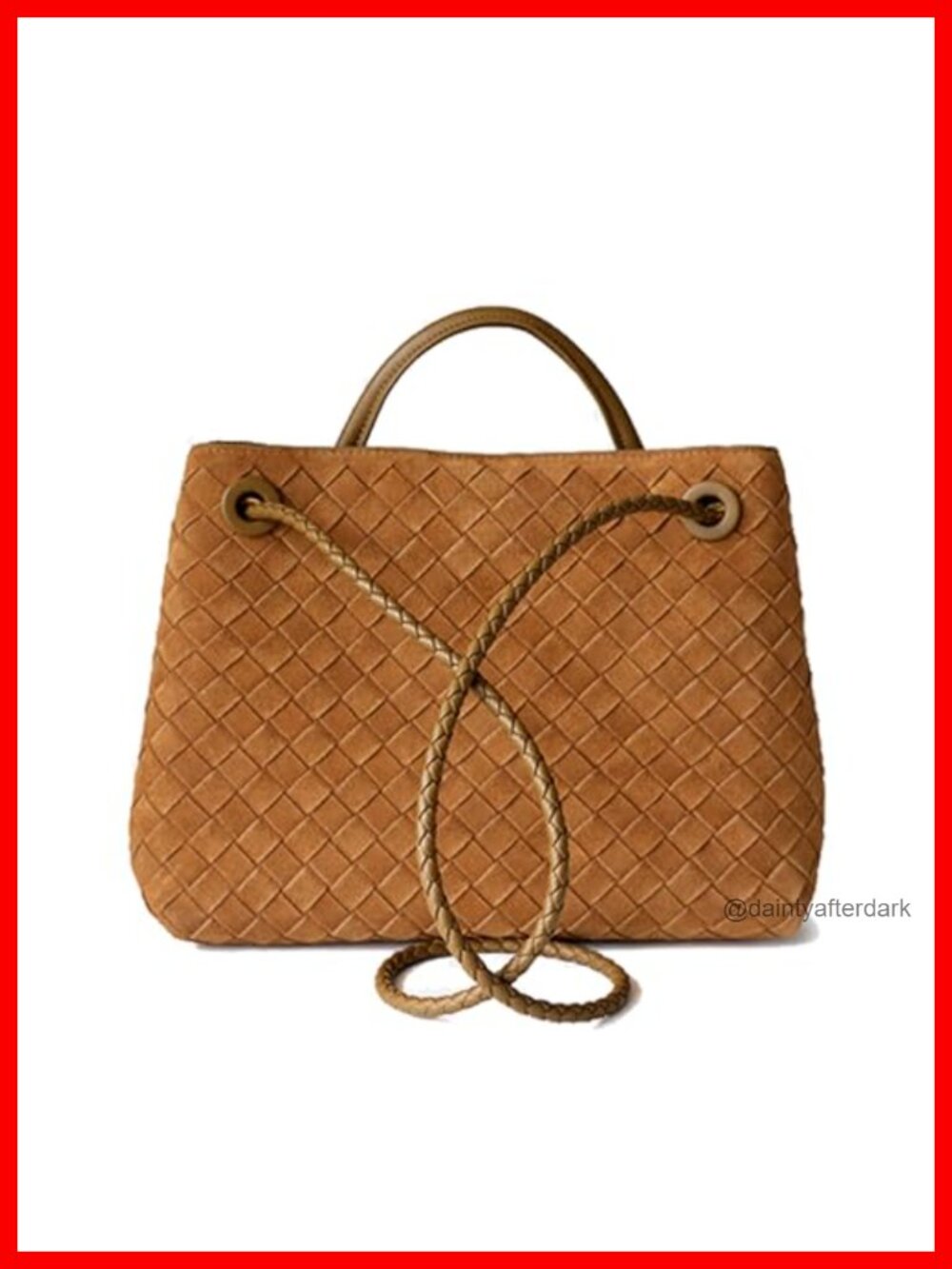 Woven Suede PU Leather Hobo Tote Shoulder Bag Crossbody Purse